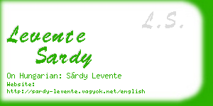 levente sardy business card