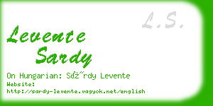levente sardy business card